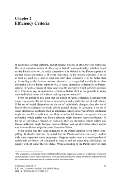 Efficiency Criteria