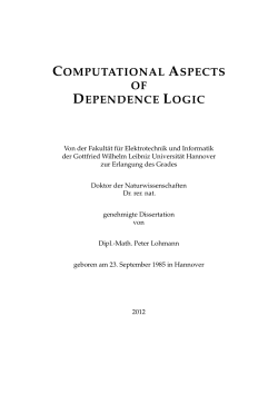 Computational Aspects of Dependence Logic