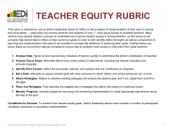teacher equity rubric