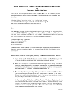 Fundraiser Registration Form - Maine Breast Cancer Coalition