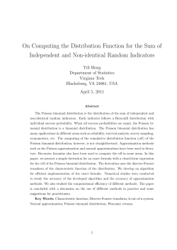 On Computing the Distribution Function for the