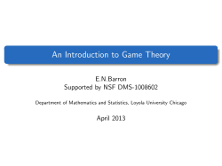 An Introduction to Game Theory