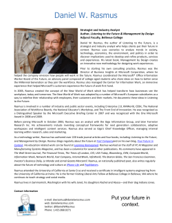 Daniel W. Rasmus Strategist and Industry Analyst Author, Listening