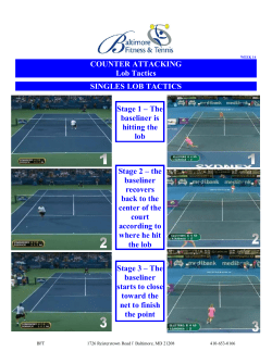 COUNTER ATTACKING Lob Tactics SINGLES LOB TACTICS Stage 3