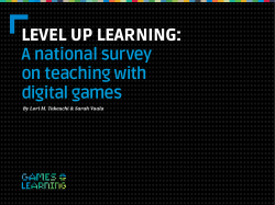 Level up learning: A national survey on teaching with digital games