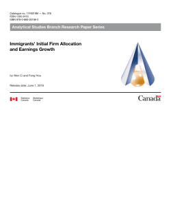 Immigrants` Initial Firm Allocation and Earnings