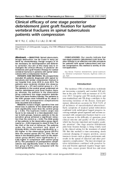 3161-3167-One stage posterior debridement joint bone fixation