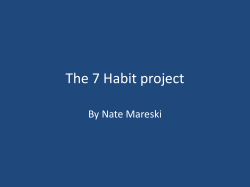 The 7 Habit project