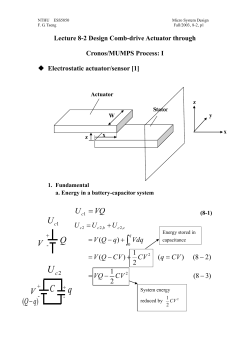 Lecture 8-2 Design Comb-drive Actuator through MCNC/MUMPS