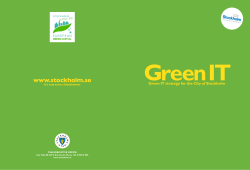 Green iT strategy for the city of Stockholm