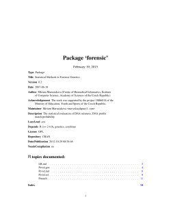 Package `forensic`