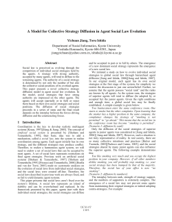 A Model for Collective Strategy Diffusion in Agent Social Law Evolution