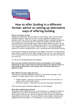 Draft - Girlguiding South West England