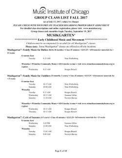 Group Class List for Spring 2008