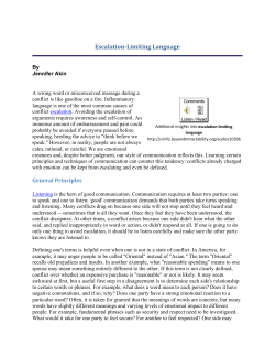 Escalation-Limiting Language