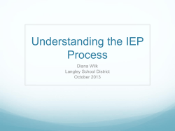 Understanding the IEP Process