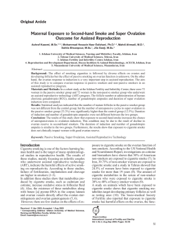 Maternal Exposure to Second-hand Smoke and Super Ovulation