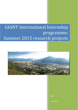 GIANT International Internship programme
