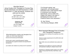 Shall We Dance? Using Creative Arts Therapies to Promote Play