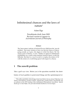 Infinitesimal chances and the laws of nature