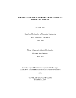 Time Relaxed Round Robin Tournament Scheduling