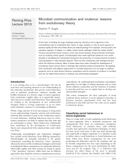 Microbial communication and virulence: lessons from evolutionary