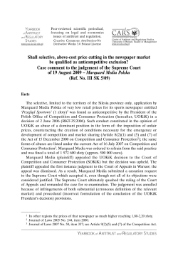 Shall selective, above-cost price cutting in the newspaper market be