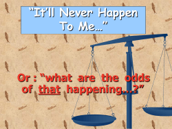 It`ll Never Happen To Me&hellip;