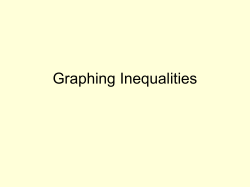 Graphing Inequalities