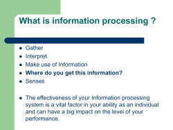 Information Processing