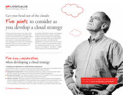 Five points to consider as you develop a cloud strategy