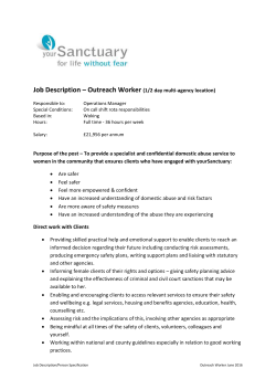 Female Outreach Worker (Multi Agency) Job