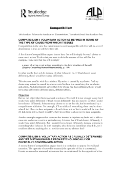 Compatibilism I - A Level Philosophy