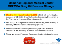 MRMC Drug Kit Process Change