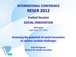 Assessing the potential of social innovation to resolve