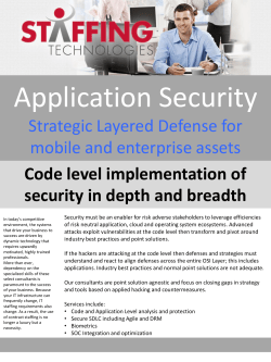 Staffing Technologies App Security Overview