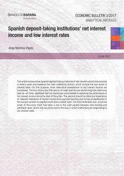 Analytical Articles. Spanish deposit-taking