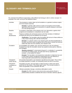 Glossary and Terminology
