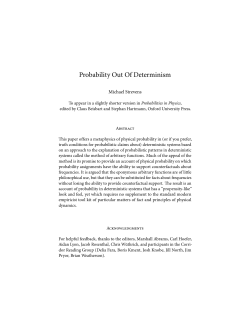 Probability Out Of Determinism