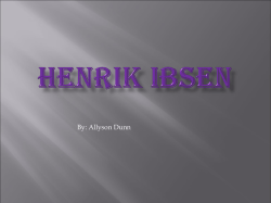 Henrik Ibsen - SVHSDramaClass