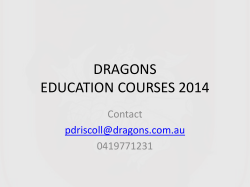 Illawarra RL Coaching Courses 2014