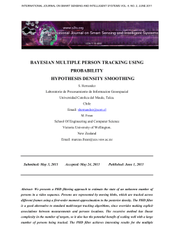 BAYESIAN MULTIPLE PERSON TRACKING USING PROBABILITY