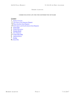 Communication API for the DISTRibuted Setgame