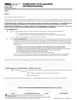 Confirmation of Co-operation and Representation