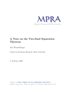 A Note on the Two-fund Separation Theorem