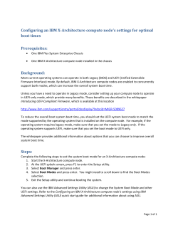 Configuring an IBM X-Architecture compute node`s settings for