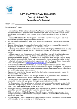 Parent Contract - Batheaston Primary School