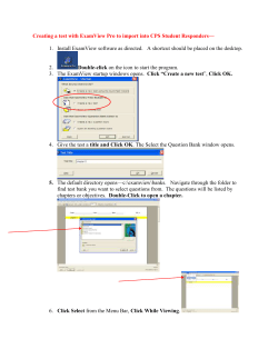Creating a test with ExamView Pro and importing the