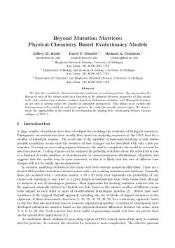Beyond Mutation Matrices: Physical