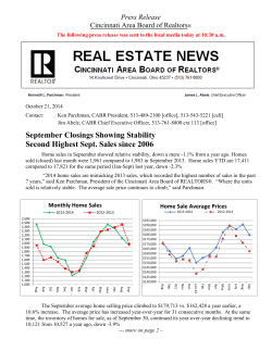 September Closings Showing Stability Second Highest Sept. Sales